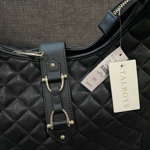 Talbot black leather purse